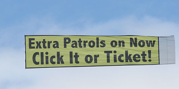 Extra Patrols on Now - Click It or Ticket!